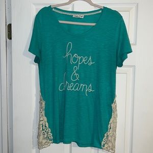 Turquoise hopes & dreams shirt